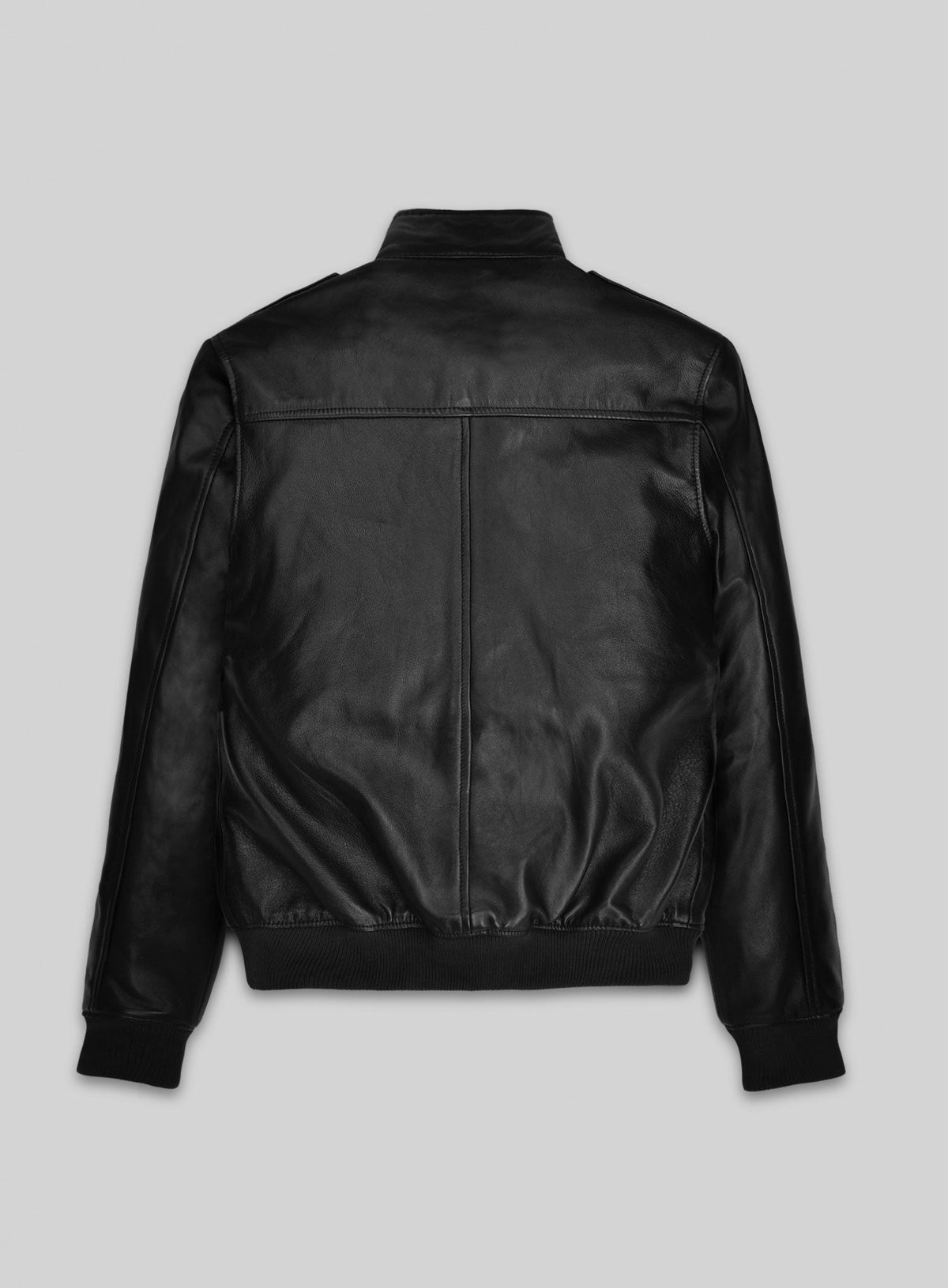 Andrew Garfield The Tonight Show Black Leather Jacket – back view