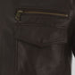 Andy Samberg Brooklyn Nine-Nine Dark Brown Leather Jacket – full product view