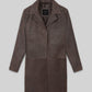Annabelle Wallis The Mummy Black Trench Coat – front view