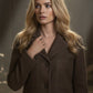 Annabelle Wallis The Mummy Black Trench Coat – close-up and worn views