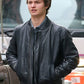 Ansel Elgort Black Leather Jacket – Ansel Elgort wearing the look, photo 2