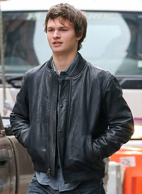 Ansel Elgort Black Leather Jacket – Ansel Elgort wearing the look, photo 2