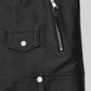 Ansel Elgort Black Biker Leather Jacket – close-up and worn views