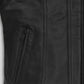Ansel Elgort November Criminals Black Striped Leather Jacket – full product view