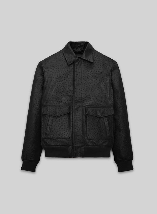 Ansel Elgort The Fault in Our Stars Black Leather Jacket – front view