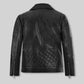 Antonio Banderas Madrid Black Biker Leather Jacket – back view