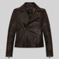 Anya Taylor Joy Furiosa A Mad Max Saga Black Leather Jacket – front view