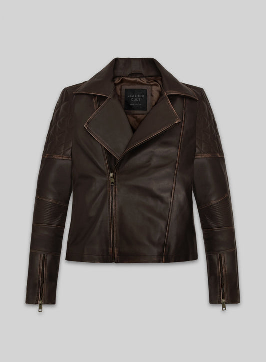 Anya Taylor Joy Furiosa A Mad Max Saga Black Leather Jacket – front view