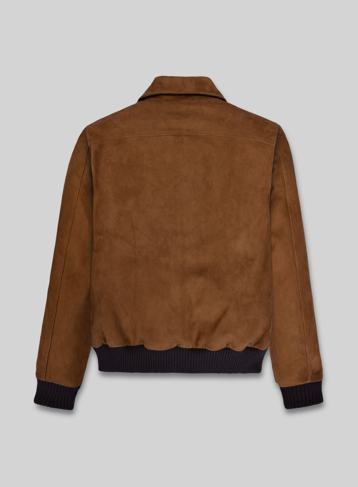 Armie Hammer Man from U.N.C.L.E. Tan Bomber Leather Jacket – back view
