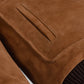 Armie Hammer Man from U.N.C.L.E. Tan Bomber Leather Jacket – full product view