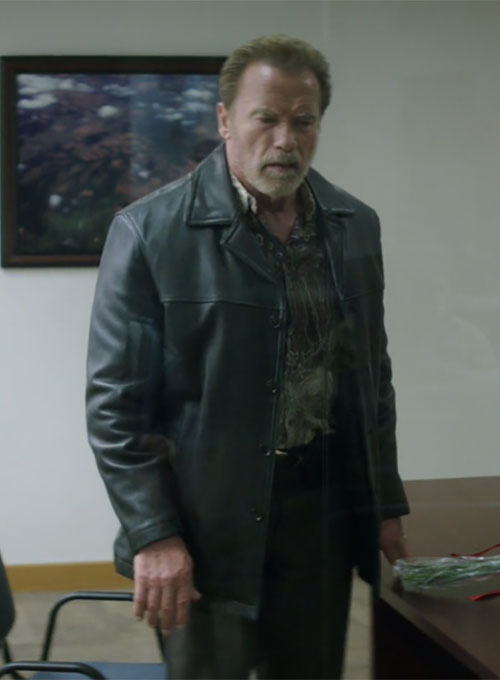 Arnold Schwarzenegger Aftermath Black Leather Jacket – Arnold Schwarzenegger Aftermath celebrity photo in Aftermath