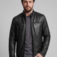 Aaron Taylor Johnson Godzilla 2014 Black Leather Jacket – back view