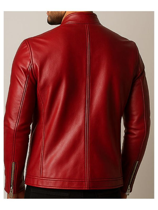 Arthur Red Leather Jacket – Leather Jacket for Men (Red)
