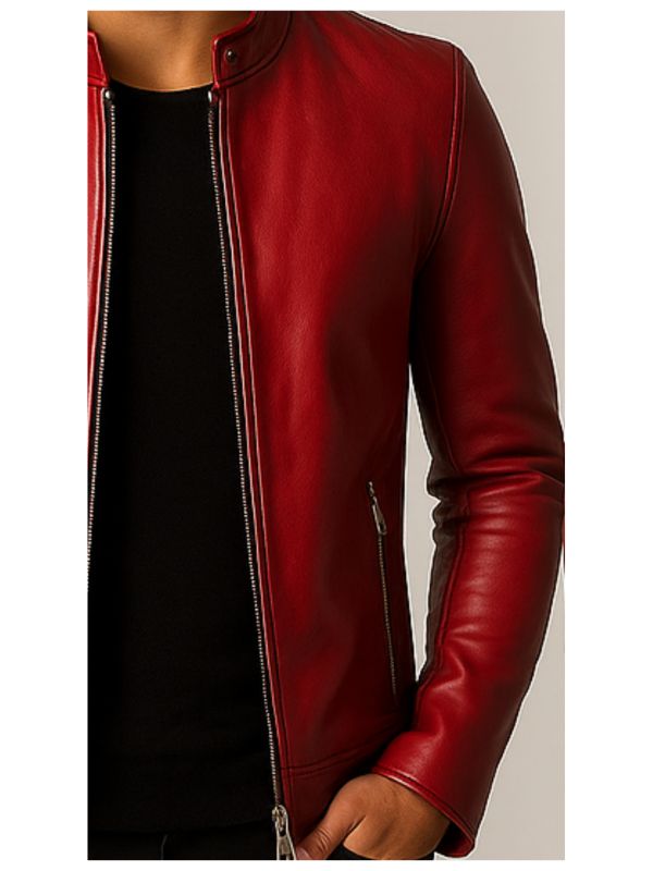 Arthur Red Leather Jacket – Leather Jacket for Men (Red)