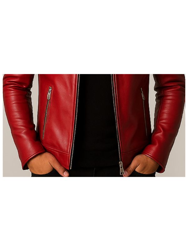 Arthur Red Leather Jacket – Leather Jacket for Men (Red)