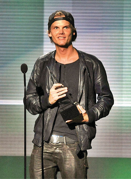 Avicii The American Music Awards Black Leather Jacket – alternate view
