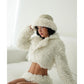 WWE SmackDown 2025 Jessica Woynilko Cropped Sherpa Jacket — Product Description