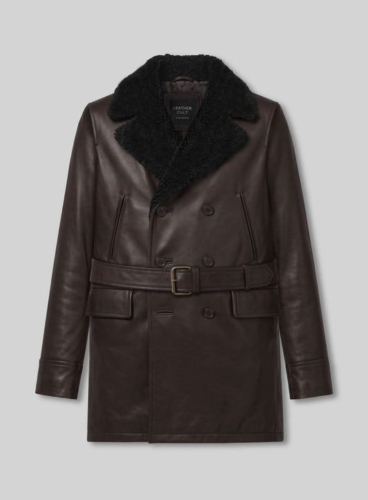 Barry Keoghan Peaky Blinders Dark Brown Trench Coat – front view