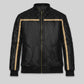 Battlefield Hardline Black Leather Jacket – front view