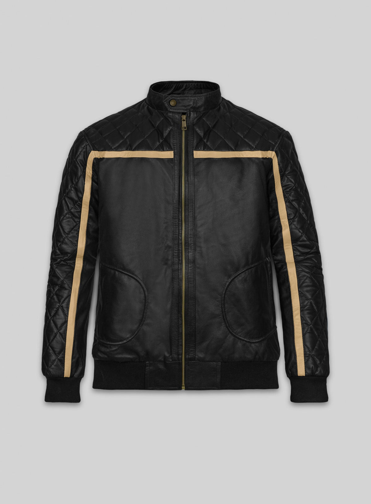 Battlefield Hardline Black Leather Jacket – front view