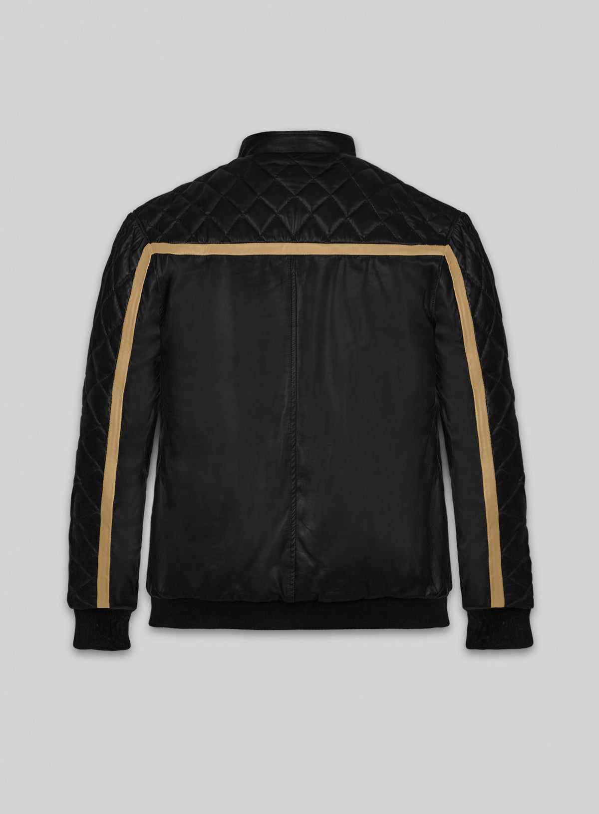 Battlefield Hardline Black Leather Jacket – back view