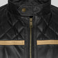 Battlefield Hardline Black Leather Jacket – close-up and worn views