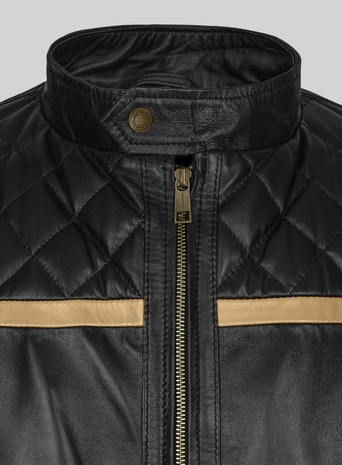 Battlefield Hardline Black Leather Jacket – close-up and worn views