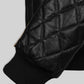 Battlefield Hardline Black Leather Jacket – close-up and worn views