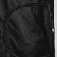 Battlefield Hardline Black Leather Jacket – close-up and worn views