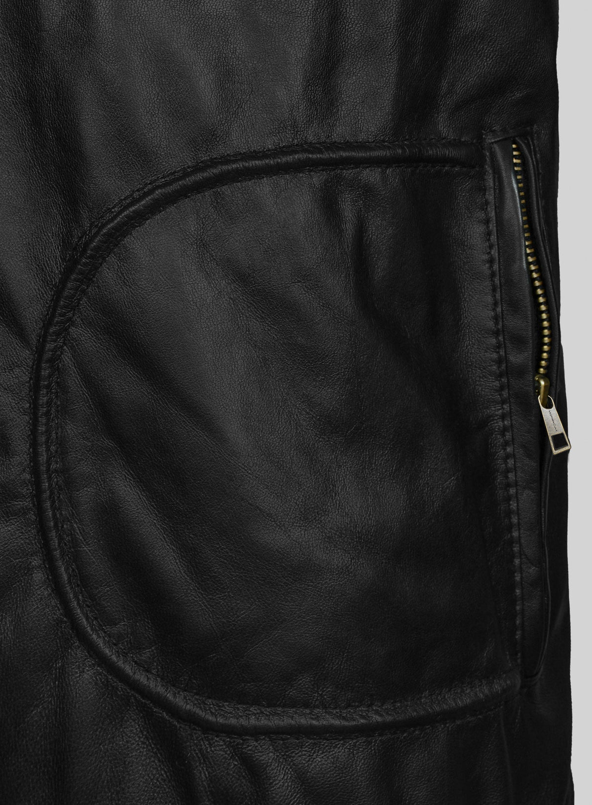 Battlefield Hardline Black Leather Jacket – close-up and worn views