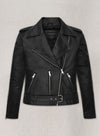 Bella Thorne Black Leather Jacket – front view