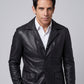 Ben Stiller Along Came Polly Black Leather Blazer – worn look