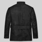 Benjamin Button Black Leather Jacket – back view