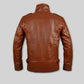 Bill Clifford The Rocketeer Tan Leather Jacket – back view