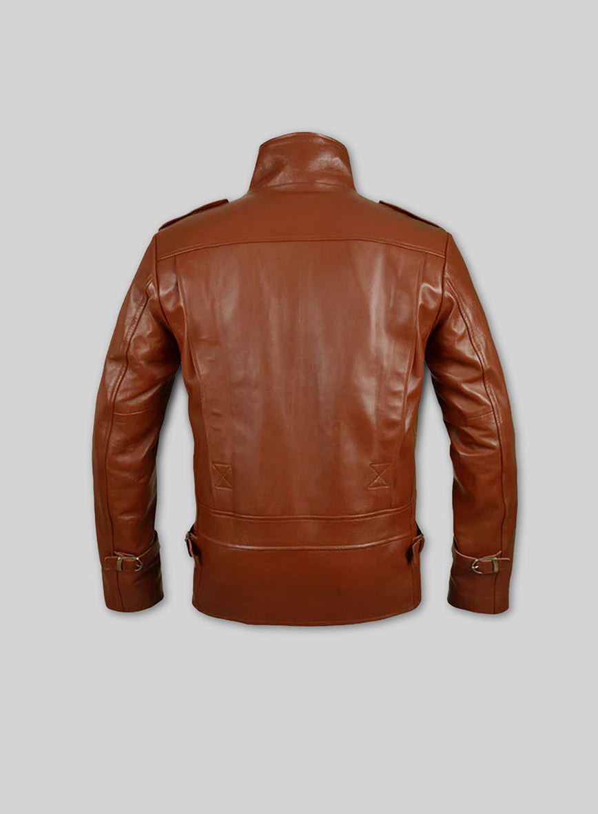 Bill Clifford The Rocketeer Tan Leather Jacket – back view