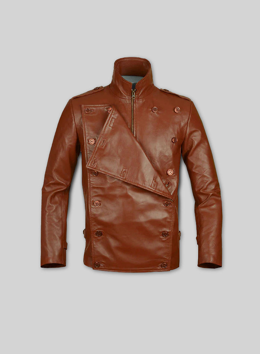 Bill Clifford The Rocketeer Tan Leather Jacket – full product view