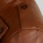 Bill Clifford The Rocketeer Tan Leather Jacket – close-up and worn views