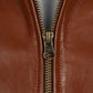 Bill Clifford The Rocketeer Tan Leather Jacket – close-up and worn views