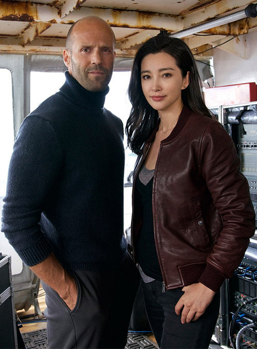Bingbing Li The Meg Black Leather Jacket – front view