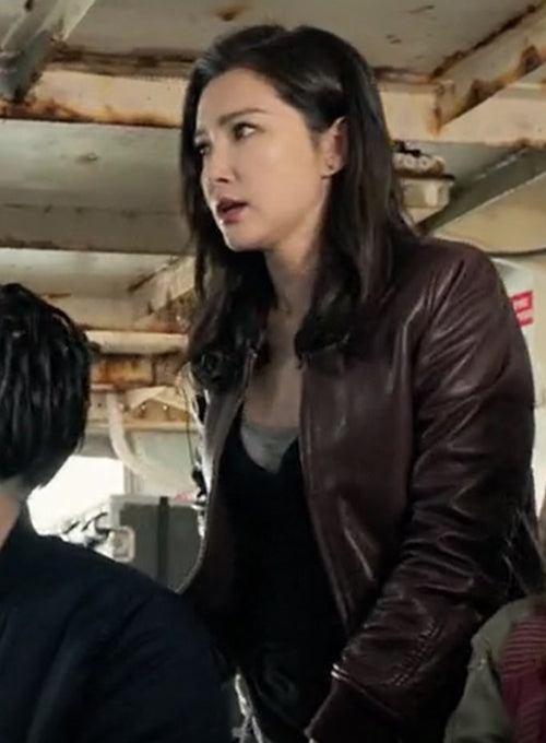 Bingbing Li The Meg Black Leather Jacket – alternate view
