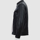 White Stripes Leather Jacket