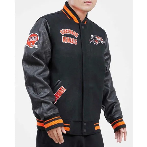 Cincinnati Bengals Retro Classic Black Varsity Jacket