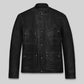Blitz Jason Statham Black Leather Jacket – front view