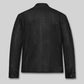 Blitz Jason Statham Black Leather Jacket – back view