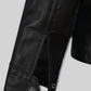 Blitz Jason Statham Black Leather Jacket – close-up and worn views