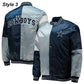 Dallas Cowboys The Tradition II Satin Blue and Grey Jacket — Classic Team Spirit Outerwear