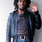 Bob Marley Black Bomber Leather Jacket – Bob Marley wearing the look, photo 2