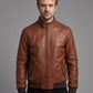 Boyd Holbrook Narcos Brown Bomber Leather Jacket – worn look