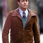 Brad Pitt Allied Black Leather Jacket – front view