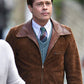 Brad Pitt Allied Black Leather Jacket – close-up and worn views